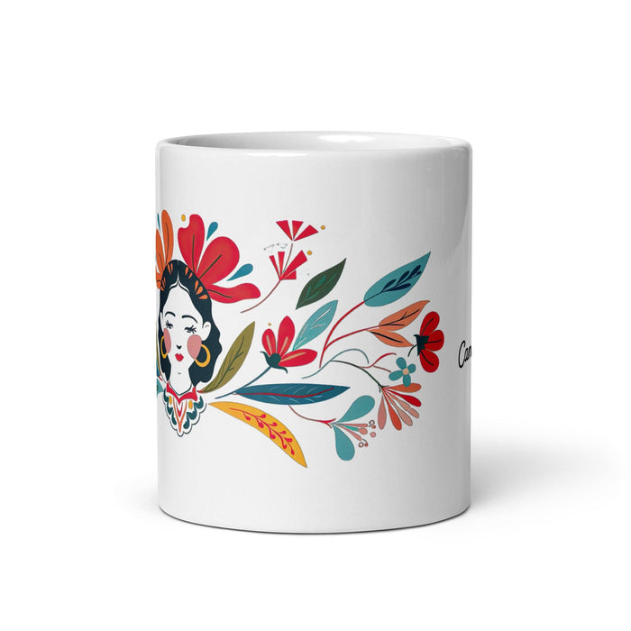 Camila Exclusive Name Art Piece Home Office Work Coffee Mug Mexican Spanish Pride Gift Cup One-Of-A-Kind Calligraphy White Glossy Mug | C21 Mexicada