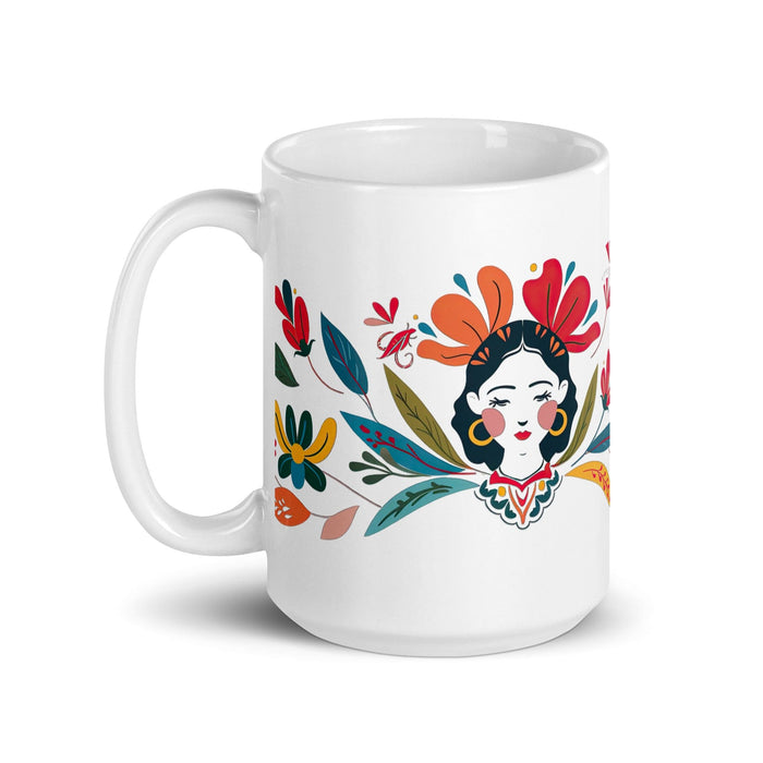 Camila Exclusive Name Art Piece Home Office Work Coffee Mug Mexican Spanish Pride Gift Cup One-Of-A-Kind Calligraphy White Glossy Mug | C21 Mexicada