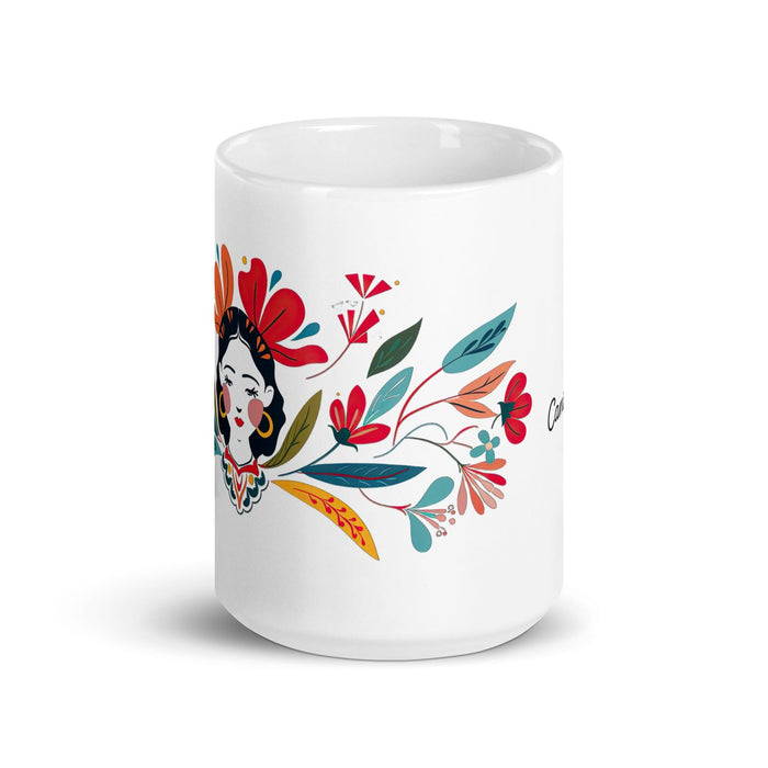 Camila Exclusive Name Art Piece Home Office Work Coffee Mug Mexican Spanish Pride Gift Cup One-Of-A-Kind Calligraphy White Glossy Mug | C21 Mexicada