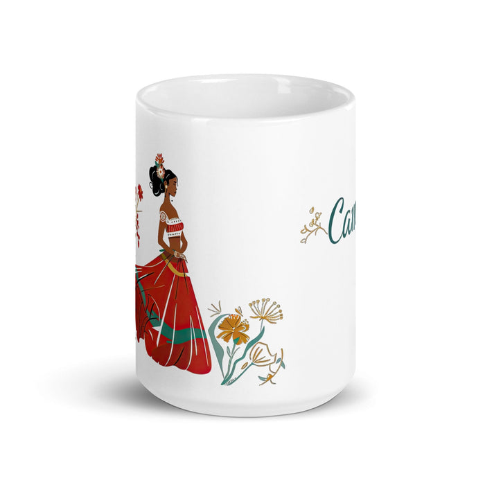 Camila Exclusive Name Art Piece Home Office Work Coffee Mug Mexican Spanish Pride Gift Cup One-Of-A-Kind Calligraphy White Glossy Mug | C22 Mexicada