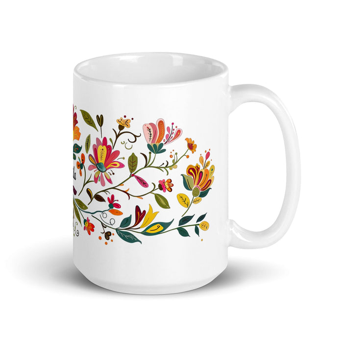 Camila Exclusive Name Art Piece Home Office Work Coffee Mug Mexican Spanish Pride Gift Cup One-Of-A-Kind Calligraphy White Glossy Mug | C23 Mexicada 15 oz