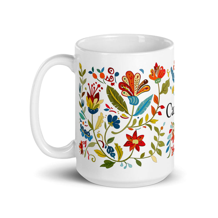 Camila Exclusive Name Art Piece Home Office Work Coffee Mug Mexican Spanish Pride Gift Cup One-Of-A-Kind Calligraphy White Glossy Mug | C24 Mexicada