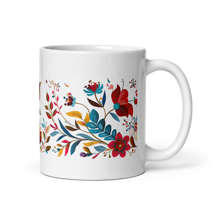 Camila Exclusive Name Art Piece Home Office Work Coffee Mug Mexican Spanish Pride Gift Cup One-Of-A-Kind Calligraphy White Glossy Mug | C25 Mexicada 11 oz