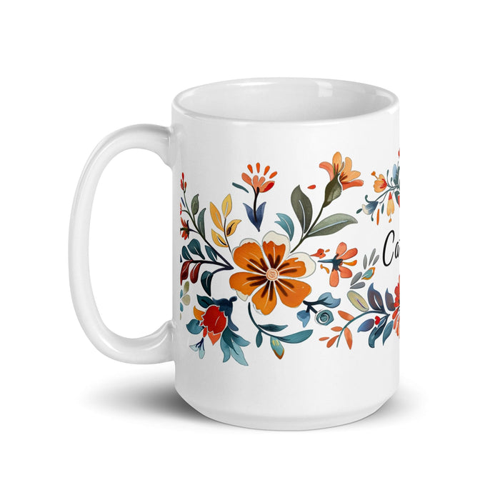 Camila Exclusive Name Art Piece Home Office Work Coffee Mug Mexican Spanish Pride Gift Cup One-Of-A-Kind Calligraphy White Glossy Mug | C3 Mexicada