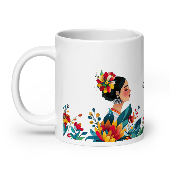 Camila Exclusive Name Art Piece Home Office Work Coffee Mug Mexican Spanish Pride Gift Cup One-Of-A-Kind Calligraphy White Glossy Mug | C4 Mexicada