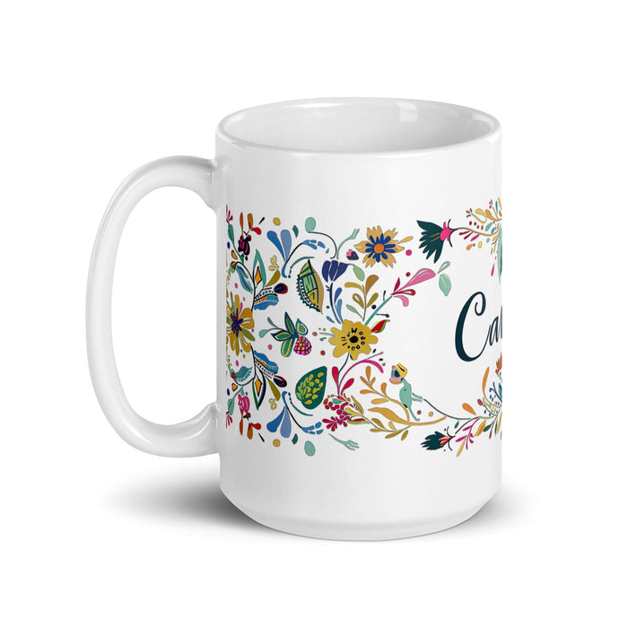 Camila Exclusive Name Art Piece Home Office Work Coffee Mug Mexican Spanish Pride Gift Cup One-Of-A-Kind Calligraphy White Glossy Mug | C6 Mexicada