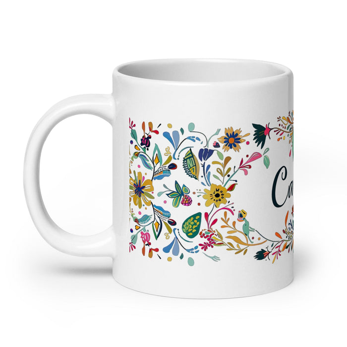 Camila Exclusive Name Art Piece Home Office Work Coffee Mug Mexican Spanish Pride Gift Cup One-Of-A-Kind Calligraphy White Glossy Mug | C6 Mexicada