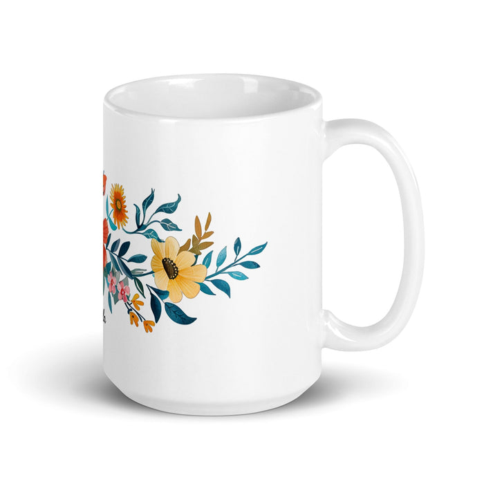 Camila Exclusive Name Art Piece Home Office Work Coffee Mug Mexican Spanish Pride Gift Cup One-Of-A-Kind Calligraphy White Glossy Mug | C7 Mexicada 15 oz