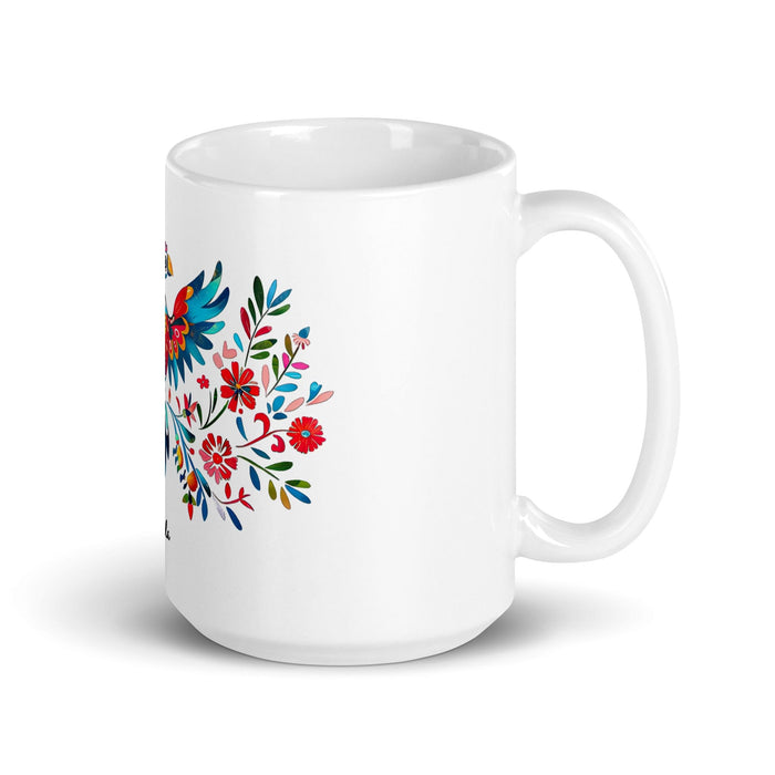 Camila Exclusive Name Art Piece Home Office Work Coffee Mug Mexican Spanish Pride Gift Cup One-Of-A-Kind Calligraphy White Glossy Mug | C9 Mexicada 15 oz