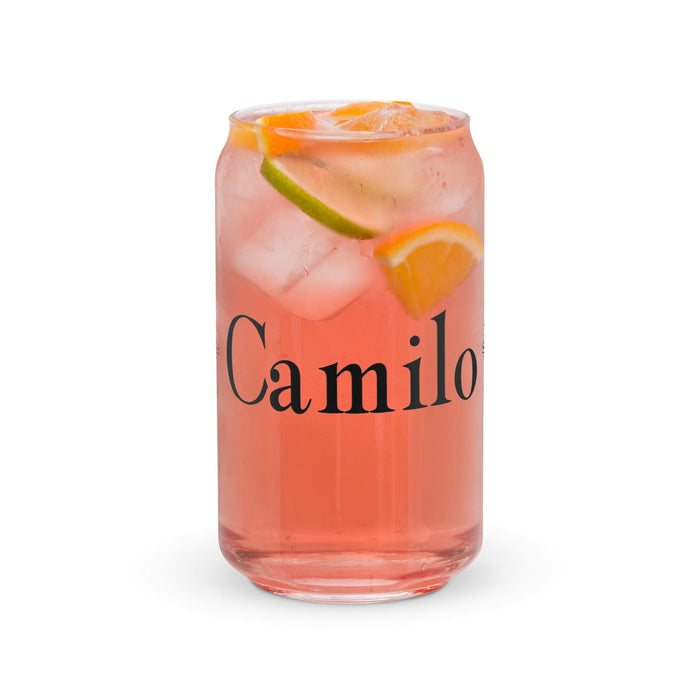 Camilo Exclusive Name Art Piece Can-Shaped Glass Home Office Work Mexican Spanish Pride Gift Cup One-Of-A-Kind Calligraphy Glass | C23 Mexicada