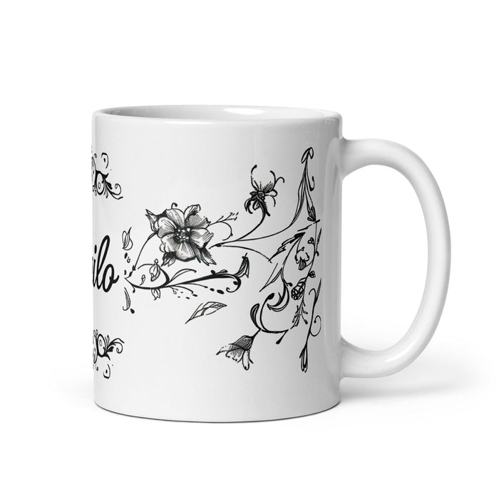 Camilo Exclusive Name Art Piece Home Office Work Coffee Mug Mexican Spanish Pride Gift Cup One-Of-A-Kind Calligraphy White Glossy Mug | C1 Mexicada 11 oz