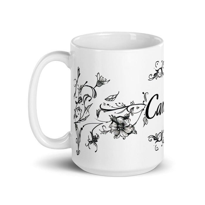 Camilo Exclusive Name Art Piece Home Office Work Coffee Mug Mexican Spanish Pride Gift Cup One-Of-A-Kind Calligraphy White Glossy Mug | C1 Mexicada