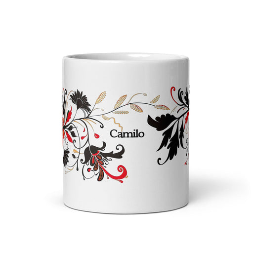 Camilo Exclusive Name Art Piece Home Office Work Coffee Mug Mexican Spanish Pride Gift Cup One-Of-A-Kind Calligraphy White Glossy Mug | C10 Mexicada