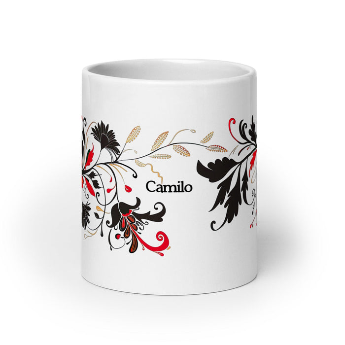 Camilo Exclusive Name Art Piece Home Office Work Coffee Mug Mexican Spanish Pride Gift Cup One-Of-A-Kind Calligraphy White Glossy Mug | C10 Mexicada