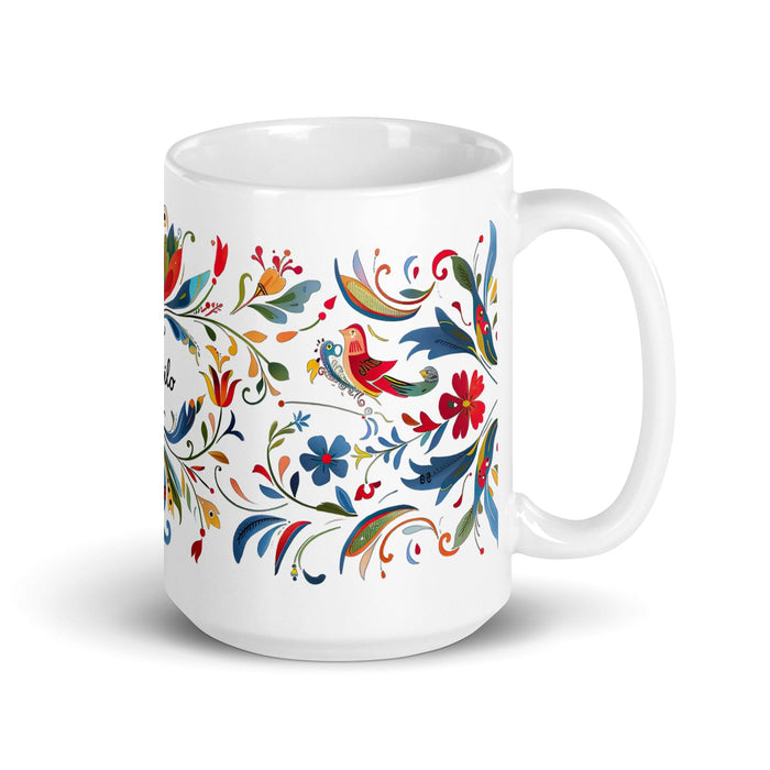 Camilo Exclusive Name Art Piece Home Office Work Coffee Mug Mexican Spanish Pride Gift Cup One-Of-A-Kind Calligraphy White Glossy Mug | C12 Mexicada 15 oz