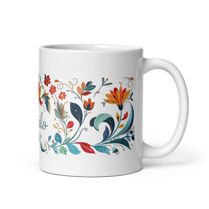 Camilo Exclusive Name Art Piece Home Office Work Coffee Mug Mexican Spanish Pride Gift Cup One-Of-A-Kind Calligraphy White Glossy Mug | C13 Mexicada 11 oz