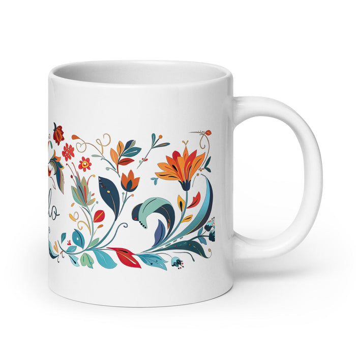 Camilo Exclusive Name Art Piece Home Office Work Coffee Mug Mexican Spanish Pride Gift Cup One-Of-A-Kind Calligraphy White Glossy Mug | C13 Mexicada 20 oz