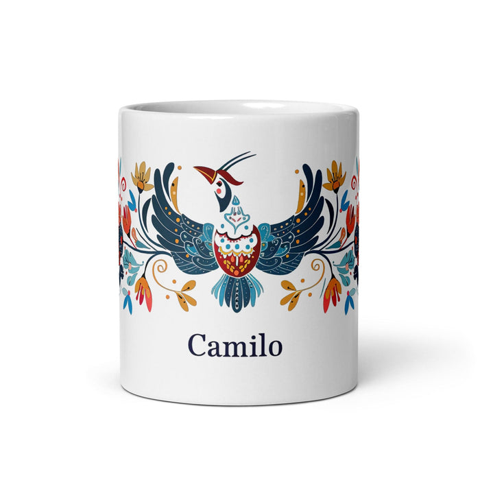 Camilo Exclusive Name Art Piece Home Office Work Coffee Mug Mexican Spanish Pride Gift Cup One-Of-A-Kind Calligraphy White Glossy Mug | C14 Mexicada