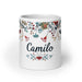 Camilo Exclusive Name Art Piece Home Office Work Coffee Mug Mexican Spanish Pride Gift Cup One-Of-A-Kind Calligraphy White Glossy Mug | C18 Mexicada