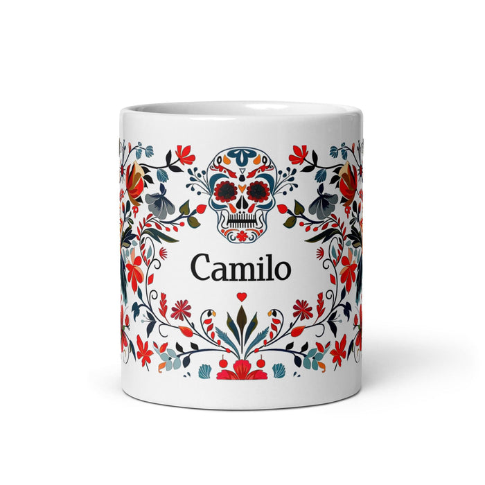 Camilo Exclusive Name Art Piece Home Office Work Coffee Mug Mexican Spanish Pride Gift Cup One-Of-A-Kind Calligraphy White Glossy Mug | C20 Mexicada