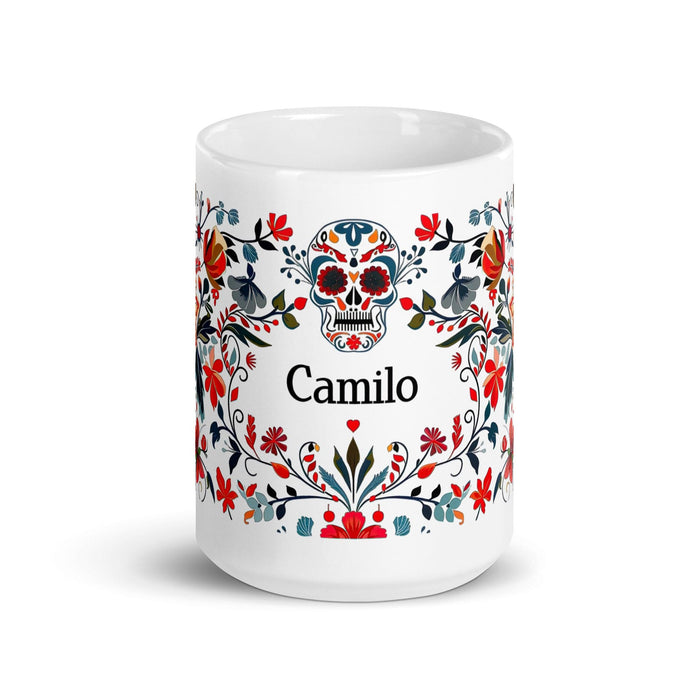 Camilo Exclusive Name Art Piece Home Office Work Coffee Mug Mexican Spanish Pride Gift Cup One-Of-A-Kind Calligraphy White Glossy Mug | C20 Mexicada