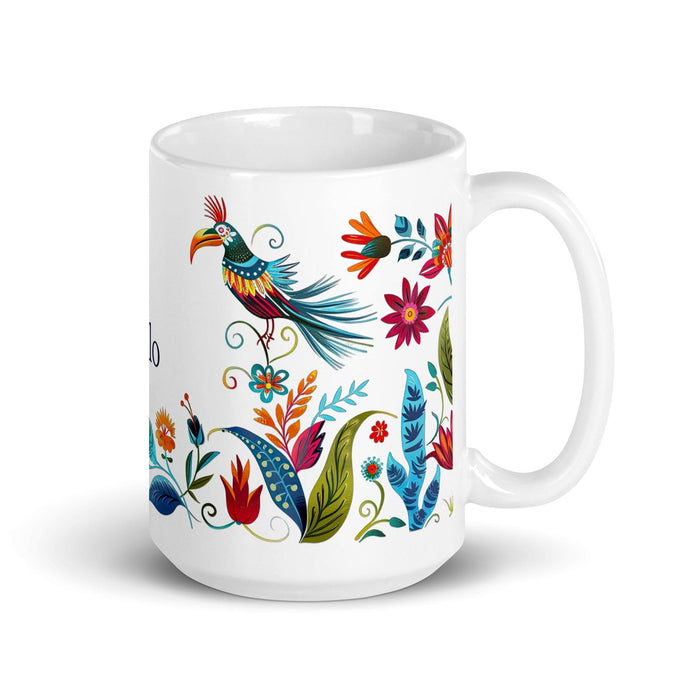 Camilo Exclusive Name Art Piece Home Office Work Coffee Mug Mexican Spanish Pride Gift Cup One-Of-A-Kind Calligraphy White Glossy Mug | C21 Mexicada 15 oz