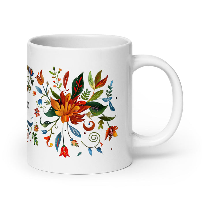 Camilo Exclusive Name Art Piece Home Office Work Coffee Mug Mexican Spanish Pride Gift Cup One-Of-A-Kind Calligraphy White Glossy Mug | C22 Mexicada 20 oz