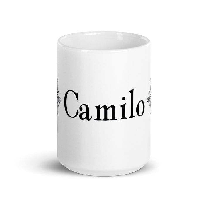 Camilo Exclusive Name Art Piece Home Office Work Coffee Mug Mexican Spanish Pride Gift Cup One-Of-A-Kind Calligraphy White Glossy Mug | C23 Mexicada