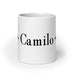 Camilo Exclusive Name Art Piece Home Office Work Coffee Mug Mexican Spanish Pride Gift Cup One-Of-A-Kind Calligraphy White Glossy Mug | C23 Mexicada