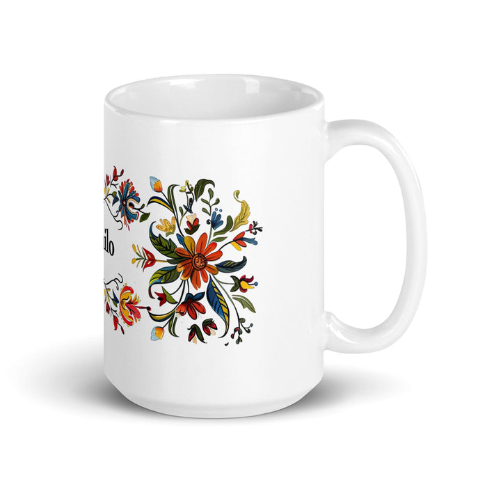 Camilo Exclusive Name Art Piece Home Office Work Coffee Mug Mexican Spanish Pride Gift Cup One-Of-A-Kind Calligraphy White Glossy Mug | C24 Mexicada 15 oz