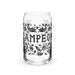 Campeón Exclusive Art Piece Can-Shaped Glass Home Office Work Mexican Spanish Pride Gift Cup One-Of-A-Kind Calligraphy Glass | C3 Mexicada 16 oz (No Lid No Straw)