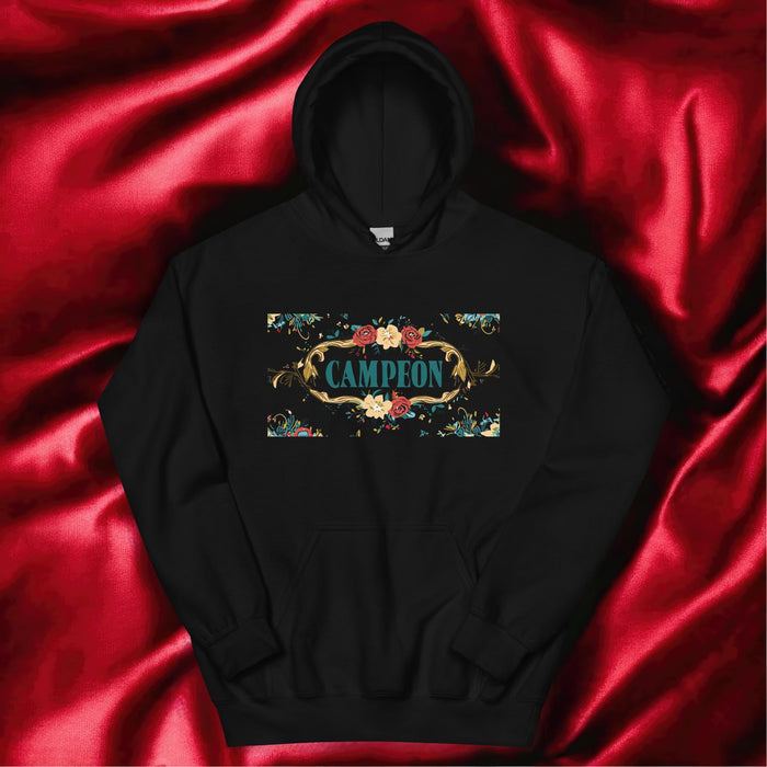 Campeón Exclusive Art Piece Home Office Work Mexican Spanish Pride Gift One-Of-A-Kind Unisex Hoodie | C1 Mexicada Black / S