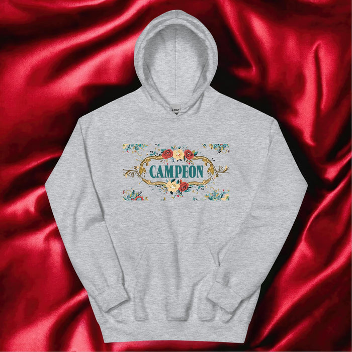 Campeón Exclusive Art Piece Home Office Work Mexican Spanish Pride Gift One-Of-A-Kind Unisex Hoodie | C1 Mexicada Sport Grey / S