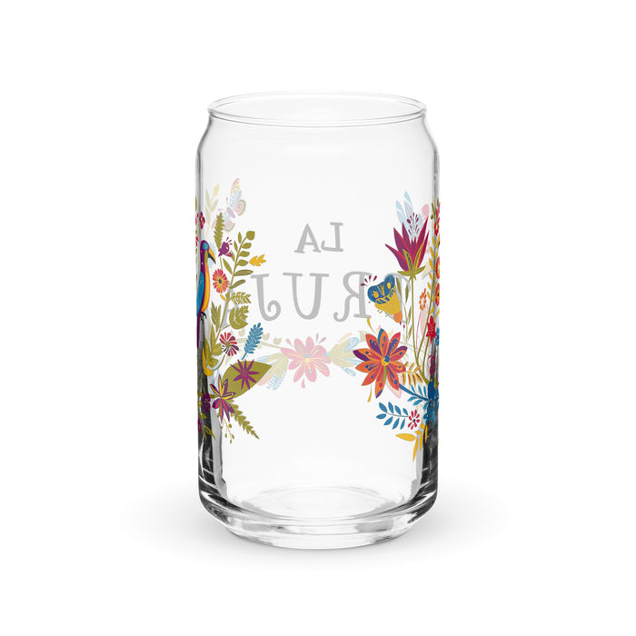 La Bruja Exclusive Art Piece Can-Shaped Glass Home Office Work Mexican Spanish Pride Gift Cup One-Of-A-Kind Calligraphy Glass | L1