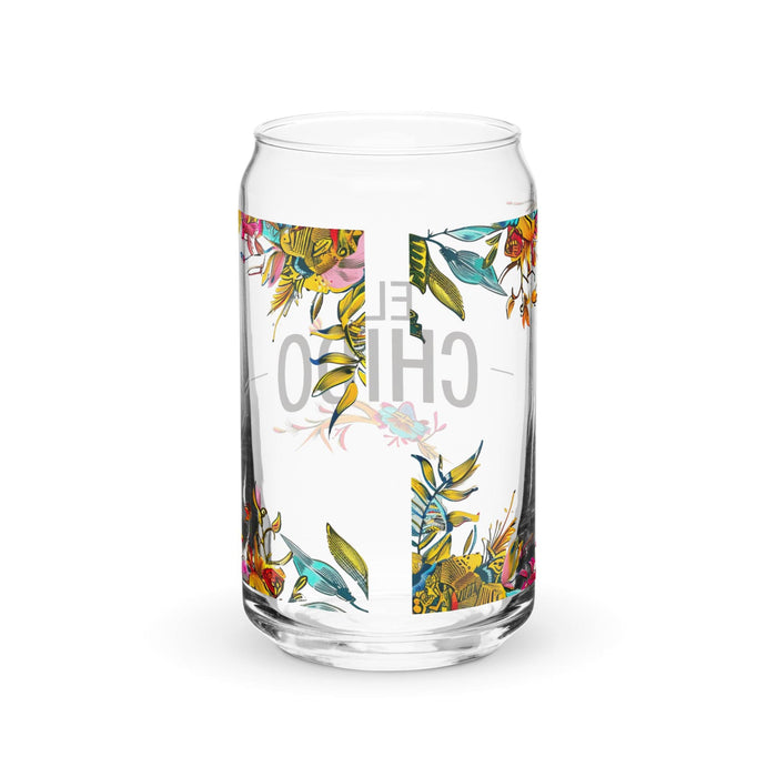 Pieza de arte exclusiva de El Chido, vaso de vidrio con forma de lata, regalo para el hogar, la oficina, el trabajo, el orgullo mexicano, vaso de vidrio con caligrafía única en su tipo | E8