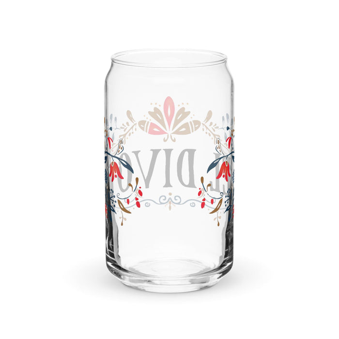 Pieza de arte exclusiva de El Divo, vaso de vidrio con forma de lata, regalo para el hogar, la oficina, el trabajo, el orgullo mexicano, vaso de vidrio con caligrafía única en su tipo | E1