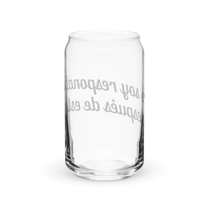 No Soy Responsable Después De Esto Exklusives Kunstwerk Dosenförmiges Glas für Zuhause, im Büro, bei der Arbeit, mexikanischer und spanischer Stolz, Geschenktasse, einzigartiges Kalligraphieglas | N7