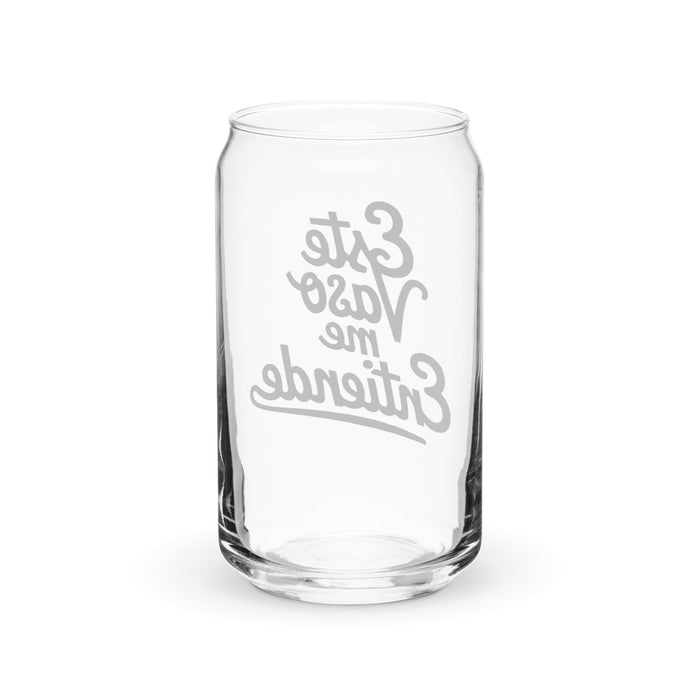 Este Vaso Me Entiende – Exklusives Kunstwerk – Dosenförmiges Glas für Zuhause, Büro, Arbeit, mexikanischer und spanischer Stolz – Geschenktasse – Einzigartiges Kalligraphieglas | E27