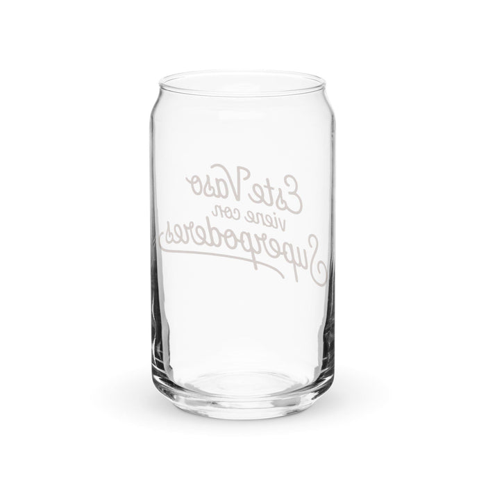 Este Vaso Viene Con Superpoderes Exklusives Kunstwerk, Dosenförmiges Glas, für Zuhause, Büro, Arbeit, mexikanischer und spanischer Stolz, Geschenktasse, einzigartiges Kalligraphieglas | E6