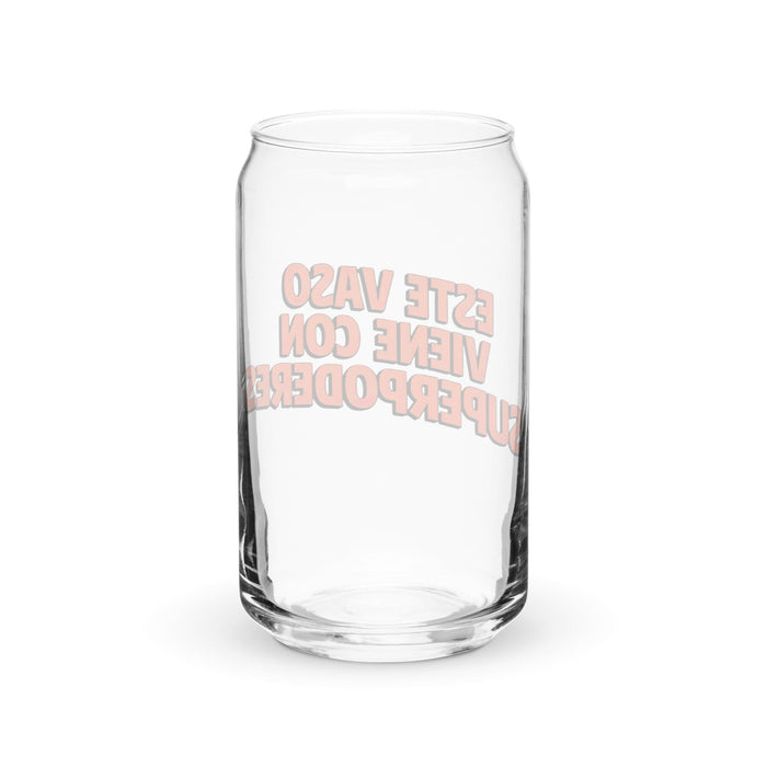 Este Vaso Viene Con Superpoderes Exklusives Kunstwerk, Dosenförmiges Glas, für Zuhause, Büro, Arbeit, mexikanischer und spanischer Stolz, Geschenktasse, einzigartiges Kalligraphieglas | E7