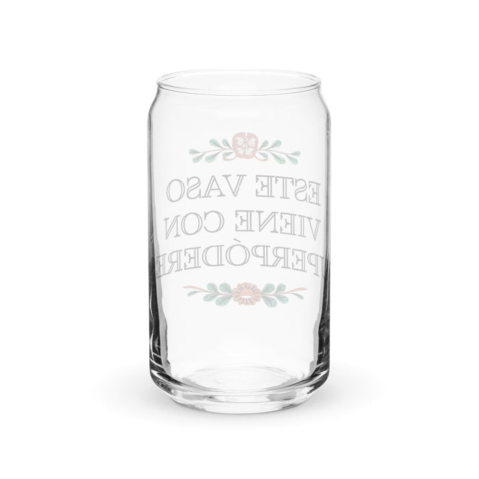 Este Vaso Viene Con Superpoderes Exklusives Kunstwerk, Dosenförmiges Glas, für Zuhause, Büro, Arbeit, mexikanischer und spanischer Stolz, Geschenktasse, einzigartiges Kalligraphieglas | E18