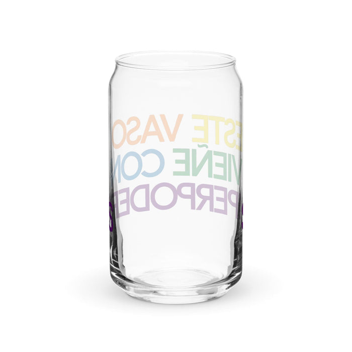 Este Vaso Viene Con Superpoderes Exklusives Kunstwerk, Dosenförmiges Glas, für Zuhause, Büro, Arbeit, mexikanischer und spanischer Stolz, Geschenktasse, einzigartiges Kalligraphieglas | E19