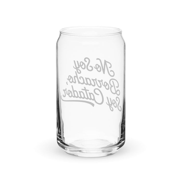 Pas de Soy Borracho, Soy Catador Pièce d'art exclusive Verre en forme de canette Bureau à domicile Travail Fierté espagnole mexicaine Tasse cadeau Verre de calligraphie unique en son genre | N23