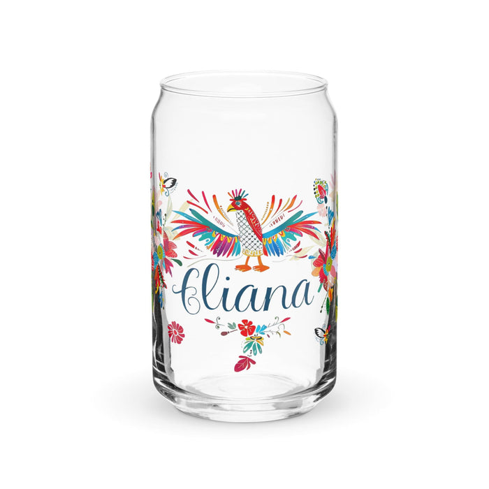 Eliana Exclusive Name Art Piece Lattina di Vetro a Forma di Casa Ufficio Lavoro Messicano Orgoglio Spagnolo Tazza Regalo Calligrafia Unica nel Suo Genere Vetro | E27