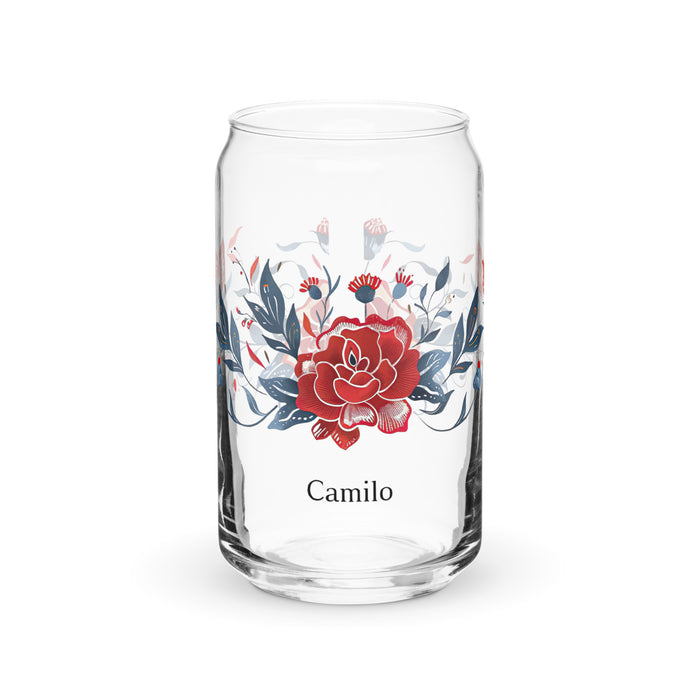 Camilo Exclusive Name Art Piece Can-Shaped Glass Home Office Work Mexican Spanish Pride Gift Cup One-Of-A-Kind Calligraphy Glass | C19