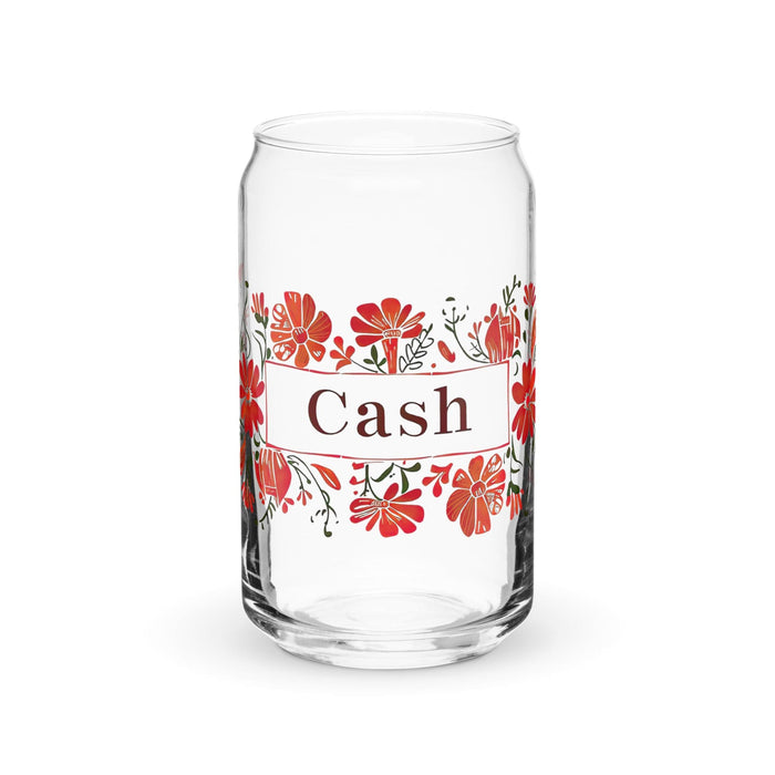 Cash Exclusive Name Art Piece Can-Shaped Glass Home Office Work Mexican Spanish Pride Gift Cup One-Of-A-Kind Calligraphy Glass | C1