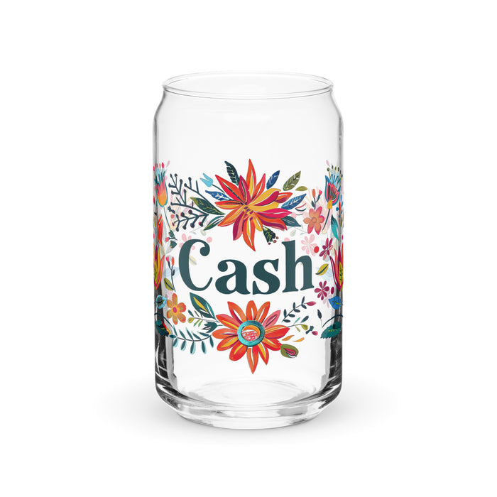 Cash Exclusive Name Art Piece Can-Shaped Glass Home Office Work Mexican Spanish Pride Gift Cup One-Of-A-Kind Calligraphy Glass | C3