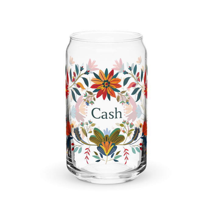 Cash Exclusive Name Art Piece Can-Shaped Glass Home Office Work Mexican Spanish Pride Gift Cup One-Of-A-Kind Calligraphy Glass | C4