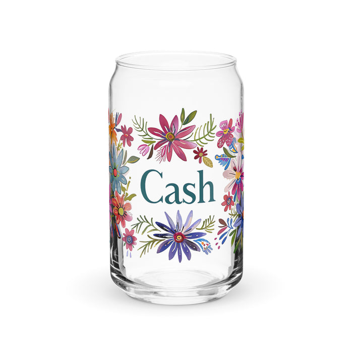 Cash Exclusive Name Art Piece Can-Shaped Glass Home Office Work Mexican Spanish Pride Gift Cup One-Of-A-Kind Calligraphy Glass | C6