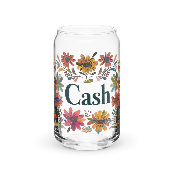 Cash Exclusive Name Art Piece Can-Shaped Glass Home Office Work Mexican Spanish Pride Gift Cup One-Of-A-Kind Calligraphy Glass | C7